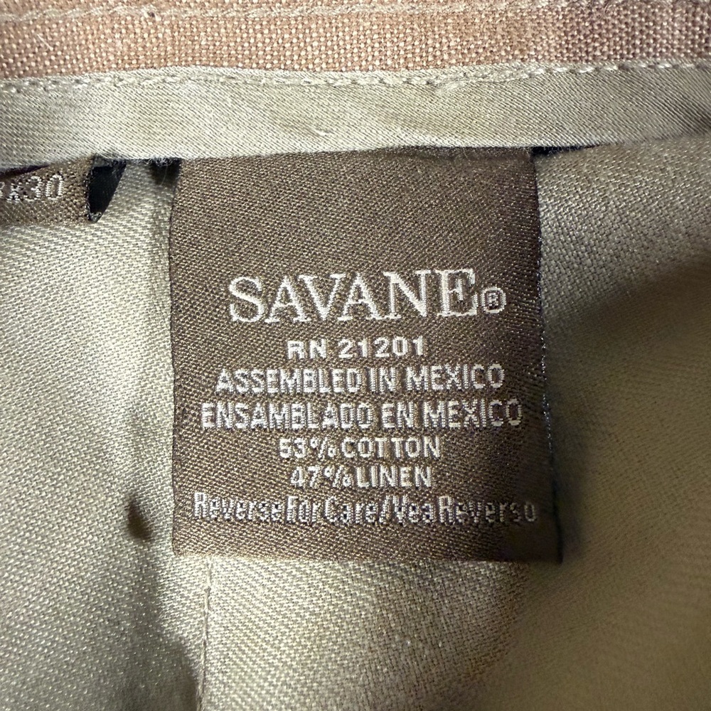 Savane Men's Classic Fit Pleated Pants in Light Brown - Picture 8 of 13